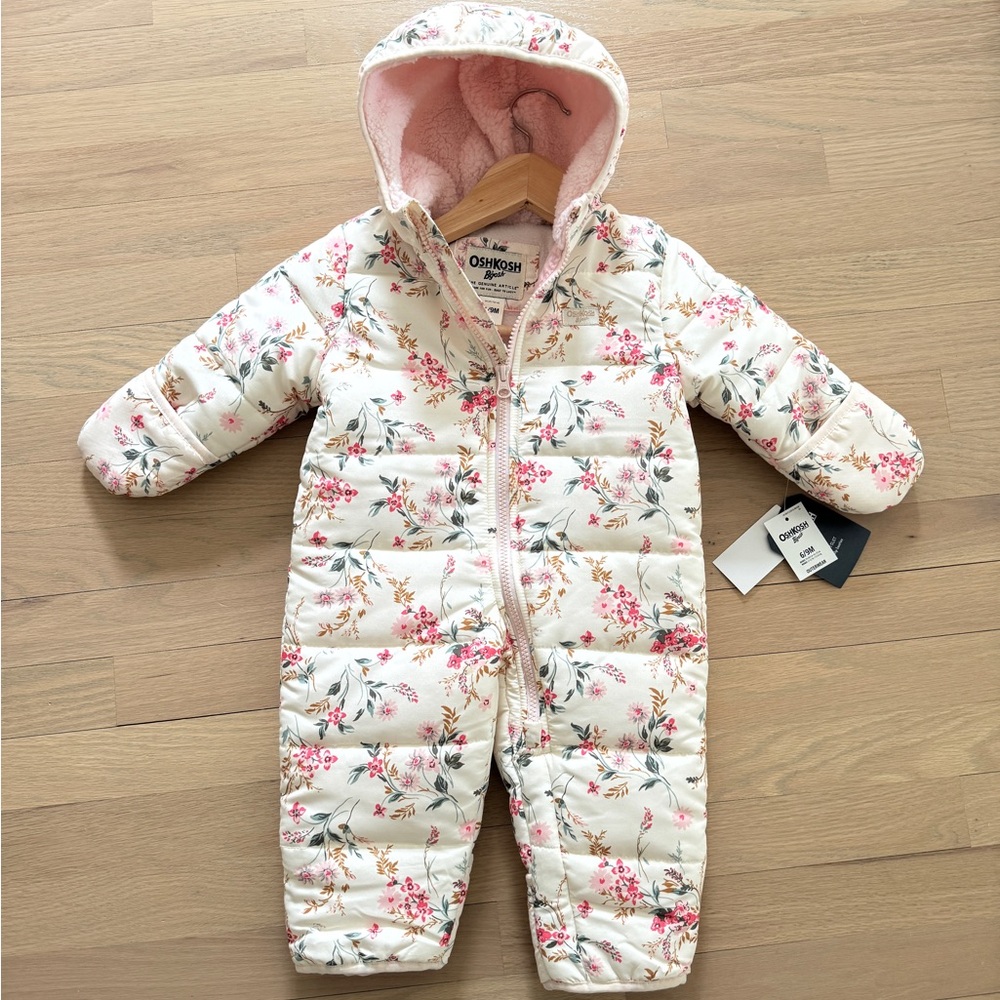 OshKosh B'gosh Pink Floral Baby Snowsuit